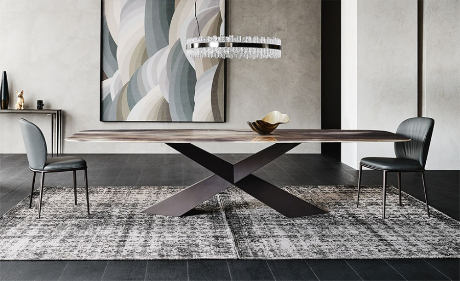 Mesa de comedor con cantos redondeados