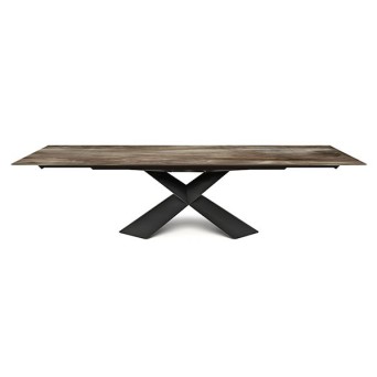 Mesa extensible modelo Tyron con sobre en CrystalArt