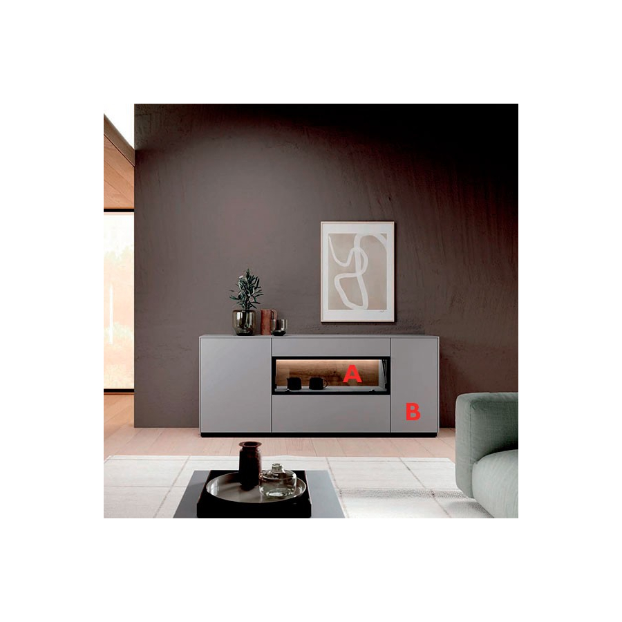 Acabados disponibles para aparador Way 6 en Muebles Lara