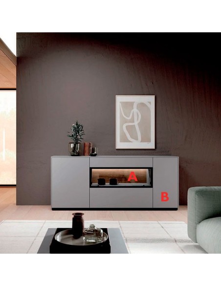 Acabados disponibles para aparador Way 6 en Muebles Lara