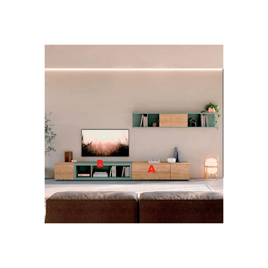 Composición de salón Way 4  MADERA
