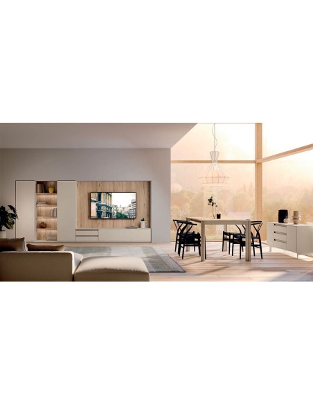Salón Way 16 de Antaix, fabricado en melamina y en dos acabados diferentes