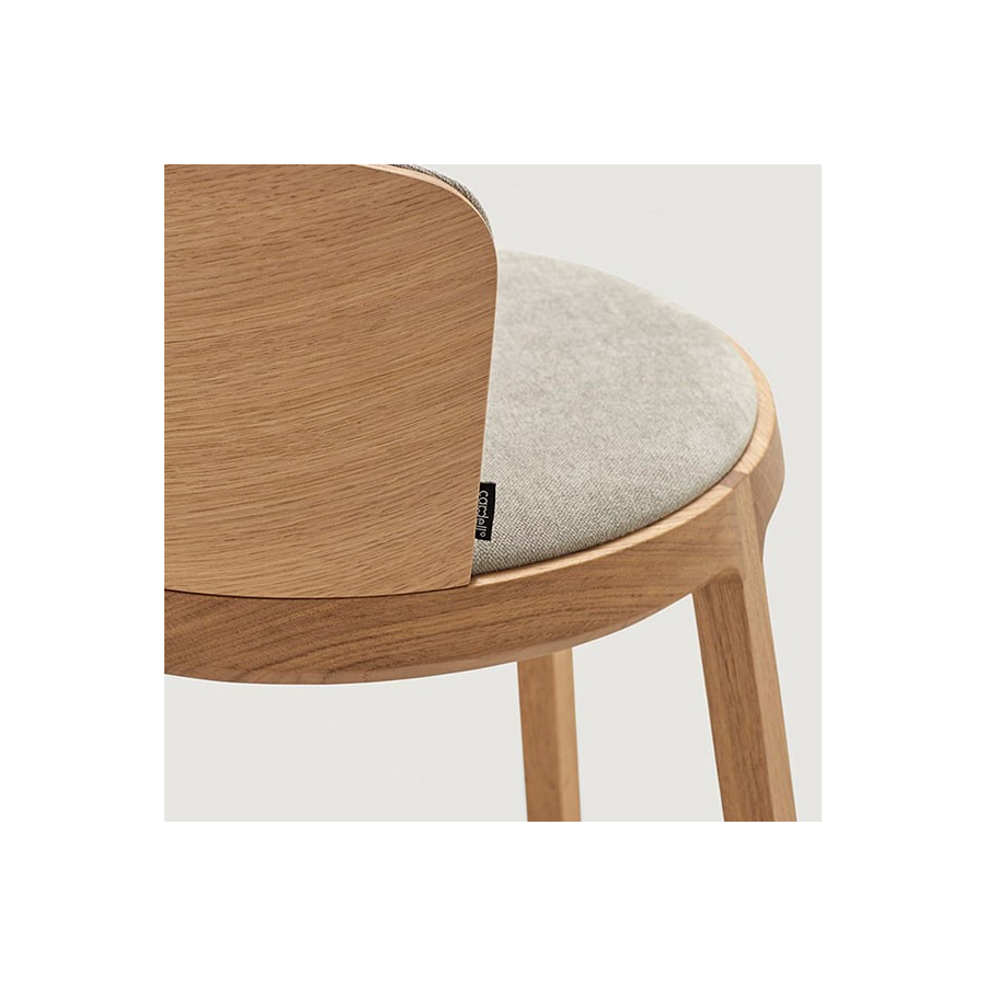 Silla Aro con estructura y respaldo de madera en Muebles Lara