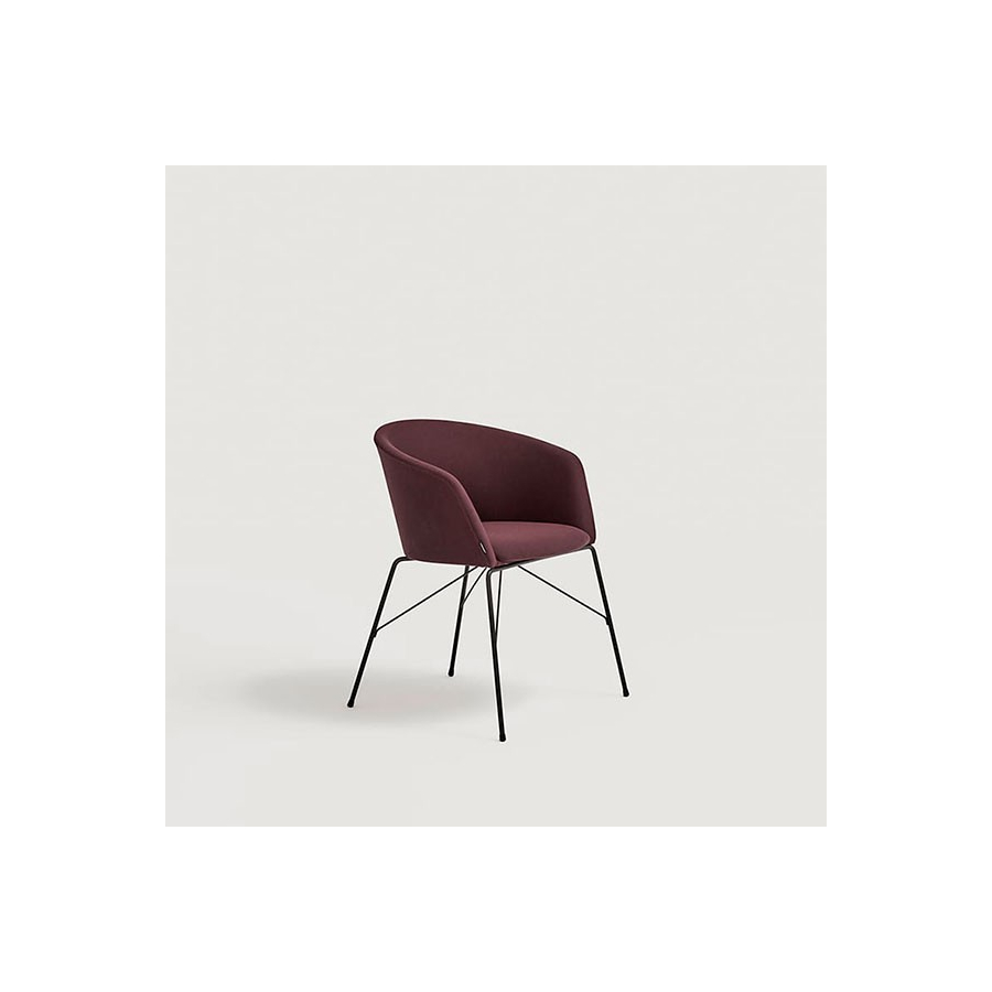 Silla con estructura de acero Capdell