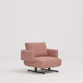 Sillón Nodal tapizado en tela de Capdell