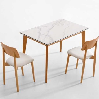 Mesa de madera Iris fija