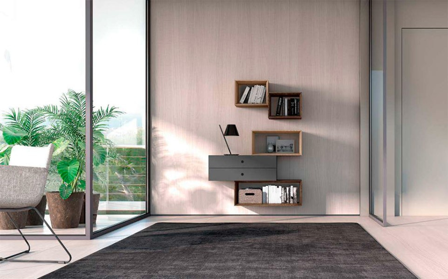 Vista en ambiente de la Composición modular Q12 de Loyra
