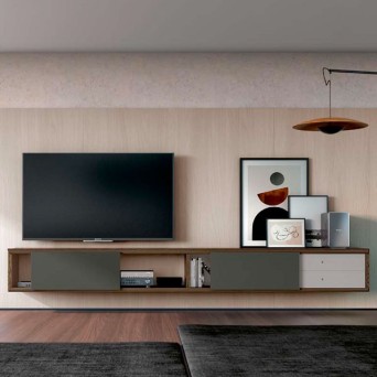 Mueble TV colgado Ios 18, colgado a pared, de la firma Loyra