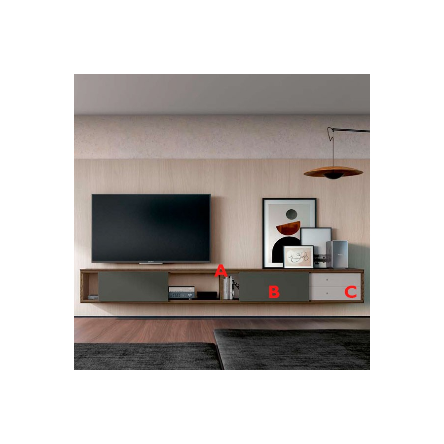 Personalización de acabados del Mueble TV Ios 18 de Loyra