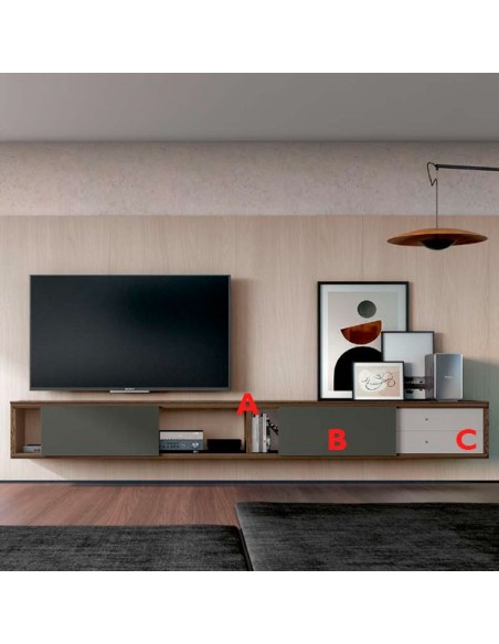 Personalización de acabados del Mueble TV Ios 18 de Loyra