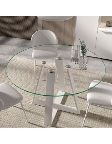 Mesa de comedor con tapa de cristal modelo N-119