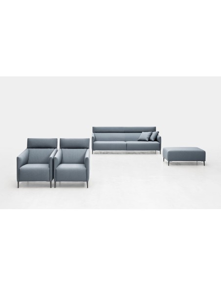 Colección Grey con butaca sofá y puff