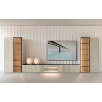 Salón One 2, de P. Espejo, en chapa de madera natural y con tapa porcelánica. 2