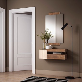 Recibidor moderno 165 y fabricado en melamina en Muebles Lara