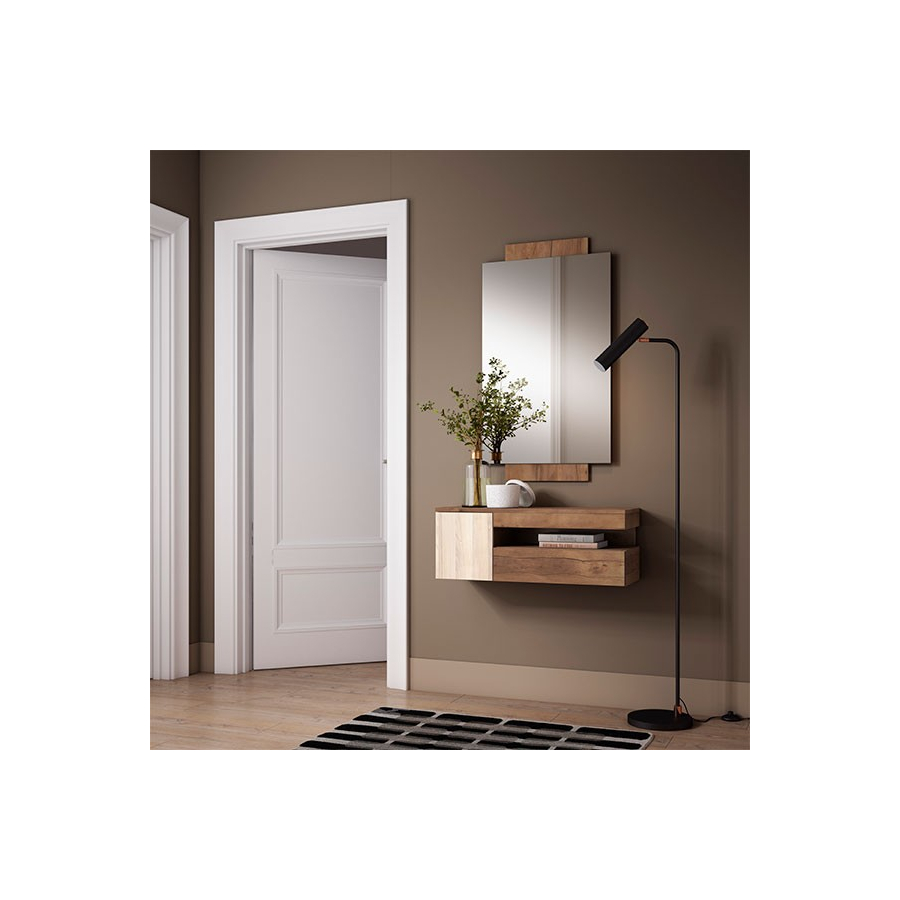 Recibidor moderno 165 y fabricado en melamina en Muebles Lara