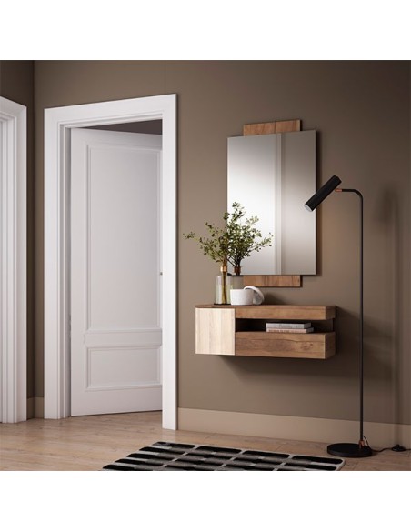 Recibidor moderno 165 y fabricado en melamina en Muebles Lara