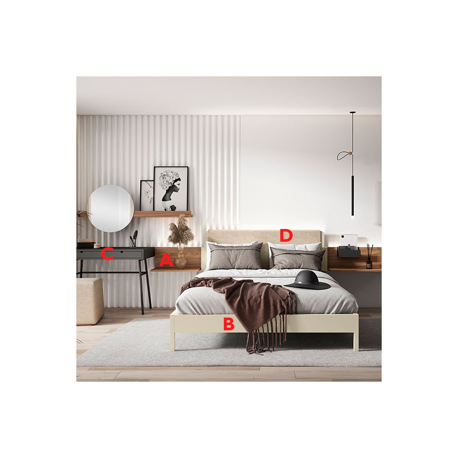 Dormitorio Reloveution 10 con cama de matrimonio