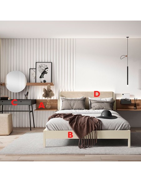 Dormitorio Reloveution 10 con cama de matrimonio