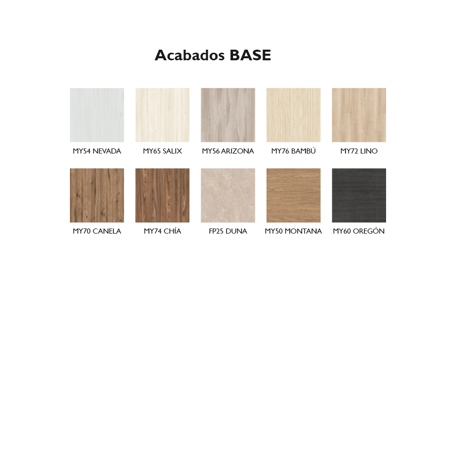 Acabados Base disponibles