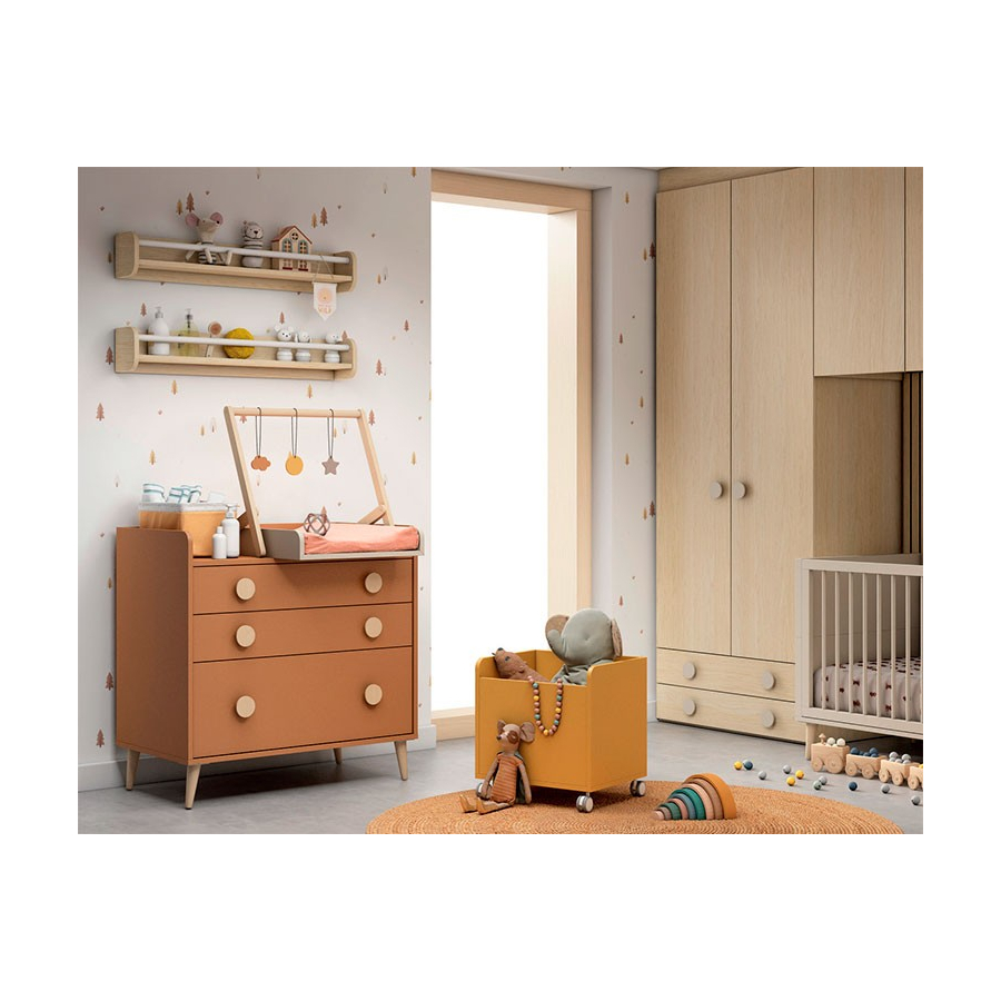 Cómoda con cambiador para habitación infantil