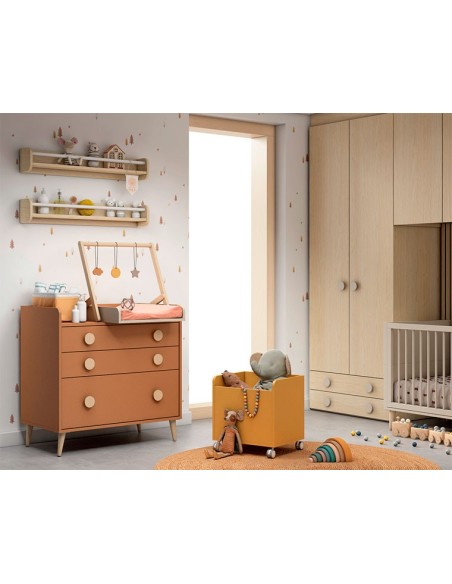 Cómoda con cambiador para habitación infantil