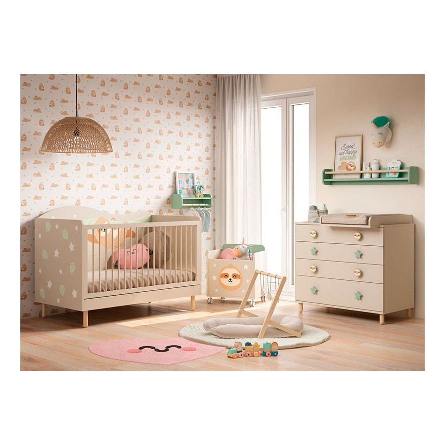Cuna convertible en camita de la colección Bamboo