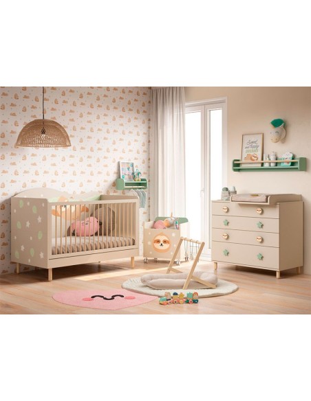 Cuna convertible en camita de la colección Bamboo