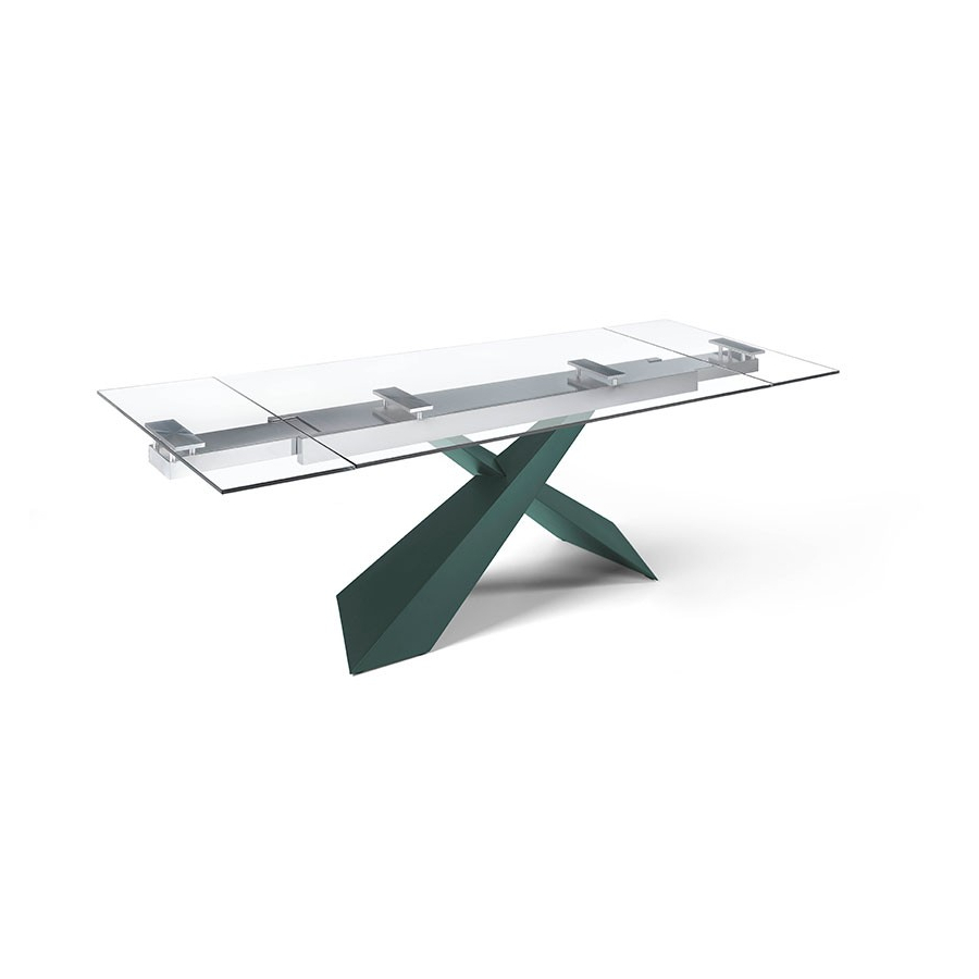 Mesa Jasper extensible tapa cristal