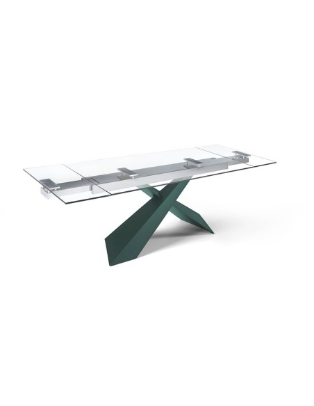 Mesa Jasper extensible tapa cristal