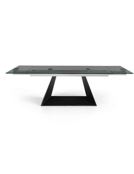 Mesa extensible Sue Glass con tapa de cristal