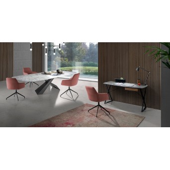 Silla Roger B tapizado azul 2