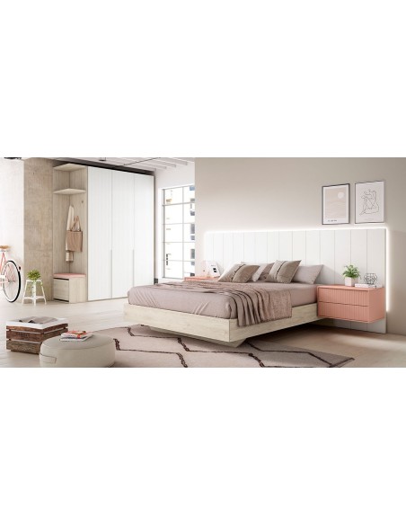 Dormitorio matrimonio Dylan 1 melamina y lacados
