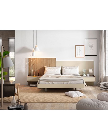 Dormitorio moderno Dylan 2 con mesitas de noche colgadas