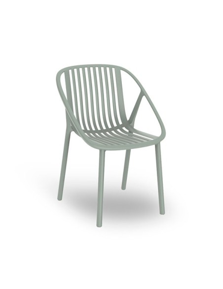 Silla Bini de terraza en Gris Verdoso