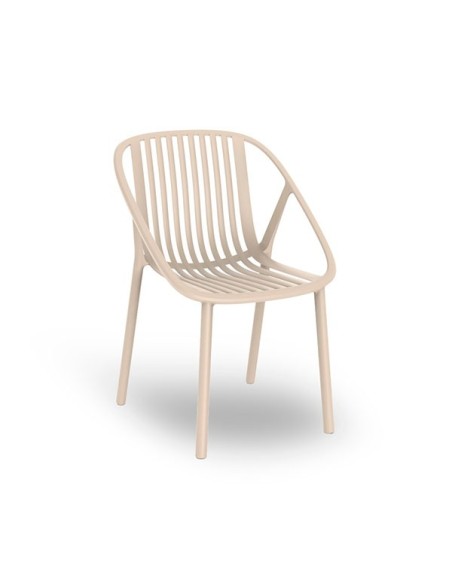 Silla de terraza Bini en color marfil