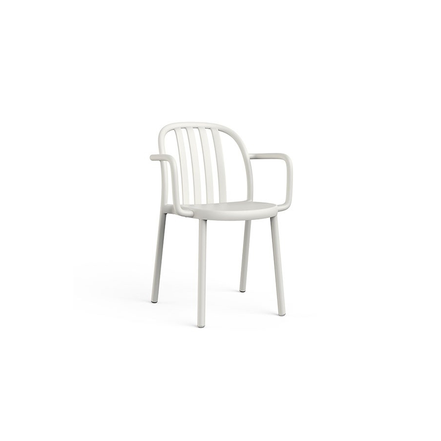 Sillón con brazos color blanco