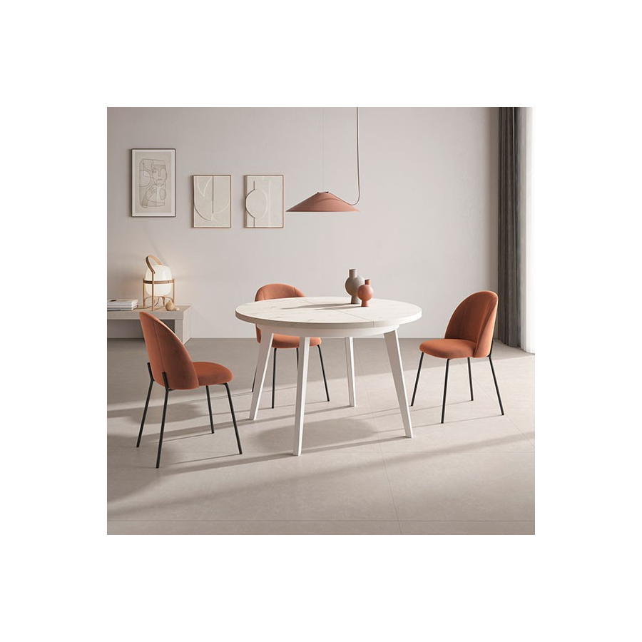 Modelo de mesa redonda y extensible