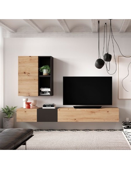 Composición de salón 408, acabado artisán y ebano