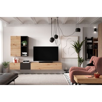Composición de salón 408, acabado artisán y ebano 2