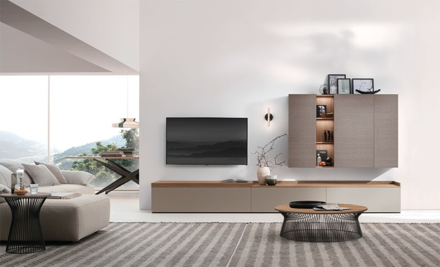 Vista en ambiente del Salón de diseño italiano Atlante 115, de Tomasella