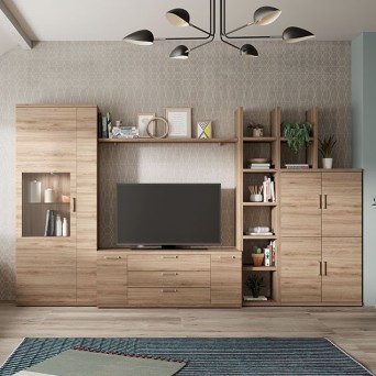 Composición de salón Kronos 717, fabricado en melamina