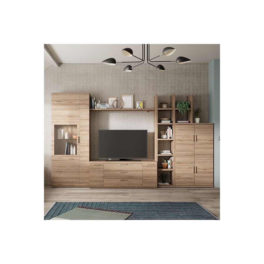 Composición de salón Kronos 717, fabricado en melamina
