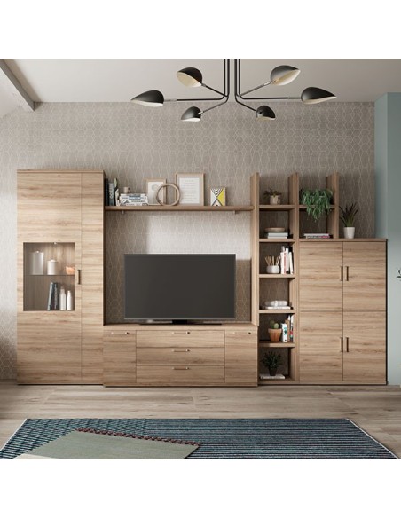 Composición de salón Kronos 717, fabricado en melamina