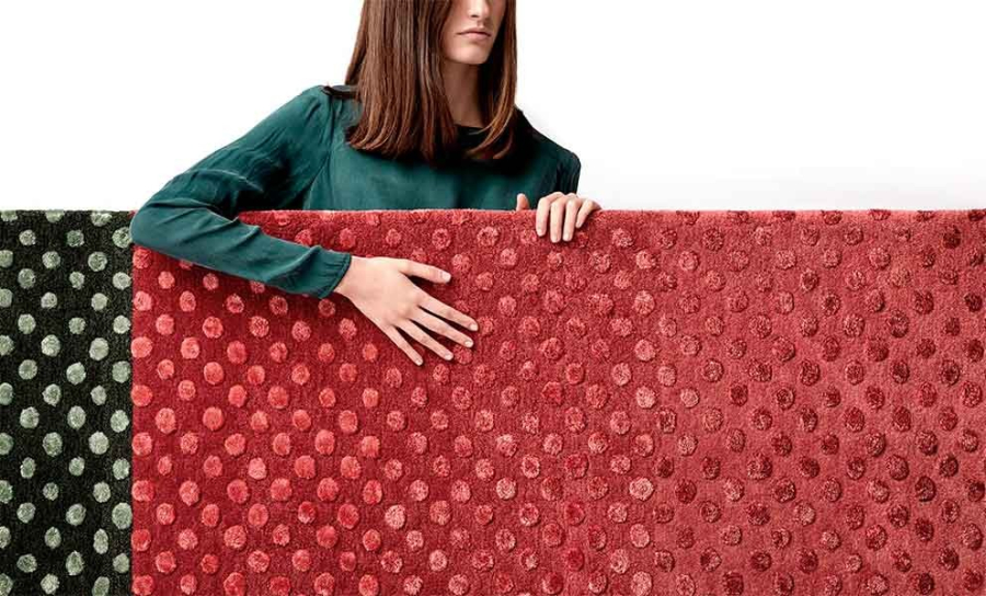 Alfombra Burbuja red green