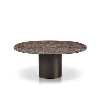 Mesa Holo Pillar con sobre de mármol