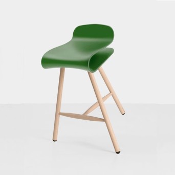 Taburete BCN con patas de madera