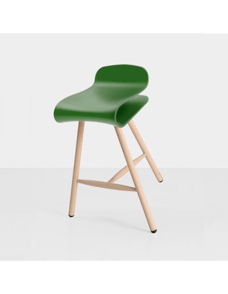 Taburete BCN con patas de madera