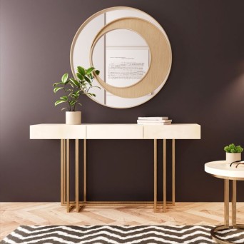 Recibidor Imperium 12 de Franco Furniture, en lacado mate y con base metálica