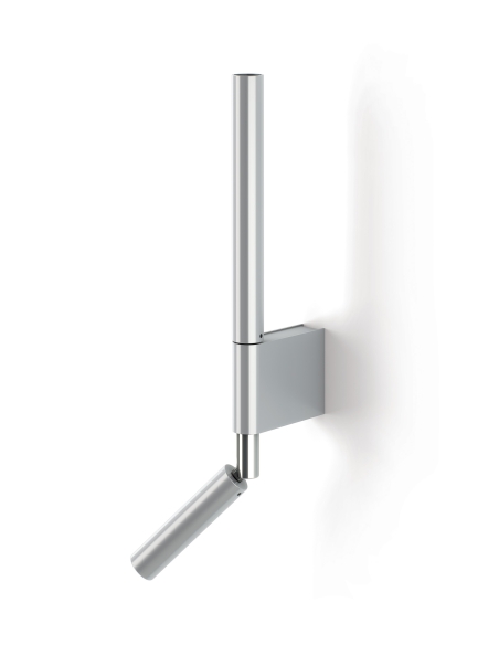 Aplique de pared Canut, de Estiluz, con brazo fijo y brazo orientable, acabado níquel