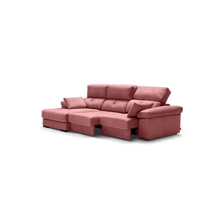 Chaiselongue deslizante Karen tapizado rosa